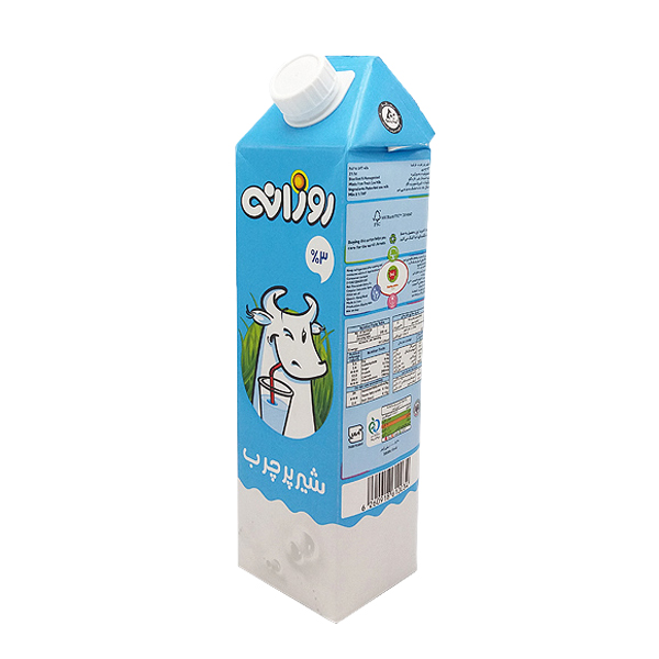 شیر پرچرب روزانه 3% چربی 1 لیتری